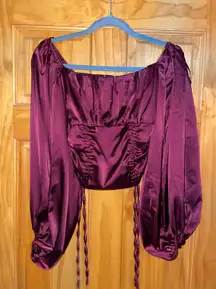 Satin Maroon Blouse 
