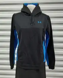 Under Armour Women Hooded Sweatshirt Size Medium Black Athletic Sweater Gorpcore