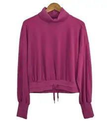 NEW Sweaty Betty Women's Size Small Pink Melody Luxe Fleece Pullover