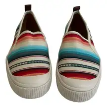 Zodiac Ciara Lifestyle Striped Canvzs Slip On Smeakers Women’s Size 8