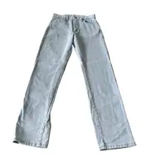 Vtg Wrangler Womens 3/32‎ Cowboy Cut Straight Leg Western Light Wash Denim Jeans