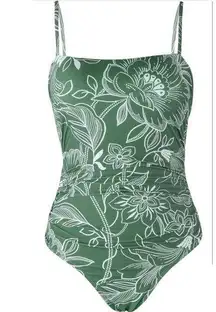 Cupshe NWT: Women Swimsuit 1 Piece Bathing Suit-Square Neck-Cutout Back-Tummy Control