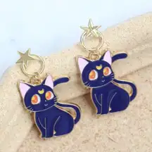 5/$20 Sailor Moon Cartoon Luna Anime Cat Earrings