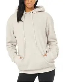 Alo Unisex Sherpa Hoodie Size XS Pullover Women’s Neutral cream bone