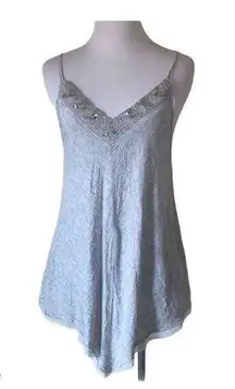 4/$20 Candies medium grey beaded‎ tank top