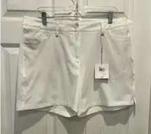 Puma White Women's Golf Shorts Front‎ & Back Pockets Size 12 NWT