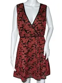 Moon River Dress Womens Large Red Black Sparkle Camelot Party Cocktails Formal