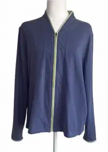 L.L. Bean Women’s Lavender Zip Jacket Size XL Stretch Nylon‎ Blend Full Zip