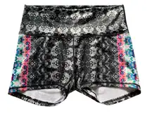 Prana Black Patterned Lifting Shorts XL