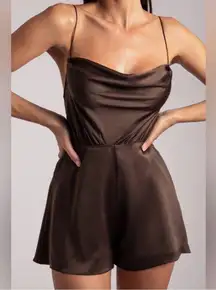 Meshki Kelsey Cowl neck Playsuit SZ L