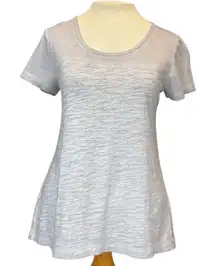 LORNA Jane ‘Cara’ Short Sleeve Open Back Tee Shirt In Heathered Gray Size Small