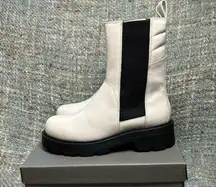 Vagabond Cosmo 2.0 Platform Leather Boots in Off White