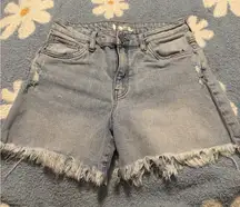 Kut from the Kloth Light Blue Frayed Jean Shorts
