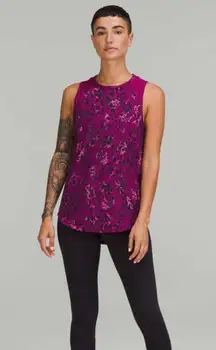 Lululemon Sculpt Tank Top in Cheetah Camo Magenta Purple‎ Multi/Magenta Purple 4