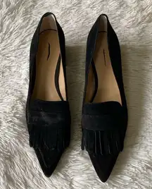 New women black suede pumps, size 9M