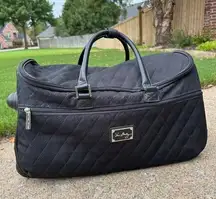 Vera Bradley  Quilted Rolling Duffel Bag in Classic Black Suitcase Overnight Bag