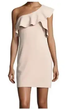 Elizabeth and James‎ Dress One Shoulder Ruffle Sleeveless Mini Party