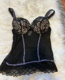 Black bustier top