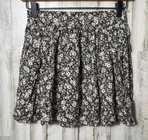 Brandy Melville Floral‎ Mini Skirt Stretch Waistband One Size Fits Small/Medium