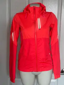 Neon coral Gap fit wind blocker jacket size xs