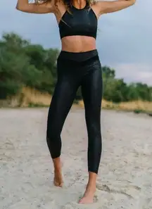 Zyia Black Kakadu Brilliant High Rise 7/8 24” Leggings Sz.12 NWT