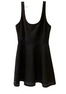 Elizabeth and James  Sz 6 Black Cut-Out Details Fit-Flare Dress Casual Dressy