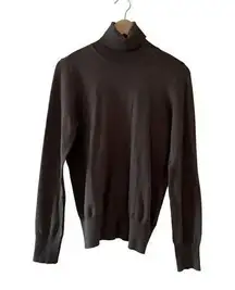 Active USA Olive Long Sleeves Knit Soft Unisex Turtleneck Sweater SZ L #1399