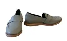 Cole Haan  Original gran Gray Leather Criss Cross Weave Loafers