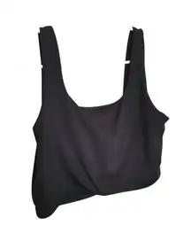 We Wore What Size Medium M Black Bra Cropped Soft Comfortable Sportswear