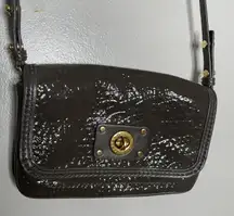 Marc By Marc Jacobs Women's Brown Crossbody Turn lock patent Leather Bag