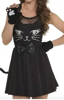 Amscan Costume Women's Black Kitty Cat Sleeveless Skater Dress Size M NWT