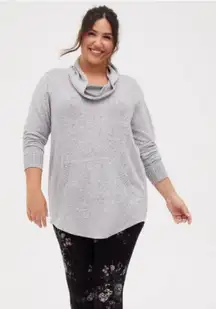 Torrid Super Soft Plush Cowl Neck Raglan Long Sleeve Tunic Sweatshirt‎ Size 6X