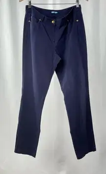 J.McLaughlin Cotton Blend‎ Straight Leg Pants in Blue Size 10