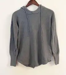 Barefoot Dreams CozyChic Lite Shirttail Hooded Pullover Gray Size Small