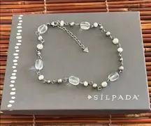 Silpada Sterling Silver Quartz and Pearls Necklace