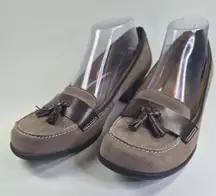 Naturalizer Fyre Loafer Shoes 10M Suede Style 3 inches Heel