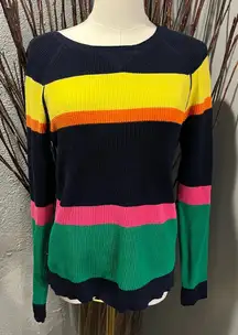 🌺RALPH LAUREN JEANS CO. STRIPPED WAFFLE KNIT LONG SLEEVE TOP SIZE XS🌺