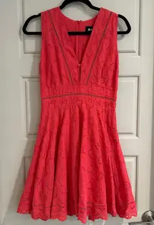 BB‎ Dakota Vianne Eyelit Fit and Flare Embroidered Dress Size 4