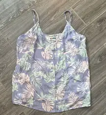 Tipsy Elves size small EUC palm leaf Print Camisole super soft flowy tank top