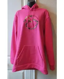 Magellan Outdoors Hunt Gear Pink Loose Fit Camo Hoodie Size M heavyweight