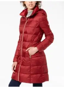 Michael Kors puffer coat with removable hood knee length size small