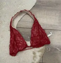 Urban outfitters out from under red lace halter bralette
