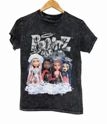 Bratz Women's Angel Cloud Tour T-Shirt Acid Wash Black Small 2023 Graphic Tee