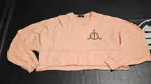 Panic At The Disco Womens Peach Crop Spirit Jersey Medium‎ Cropped