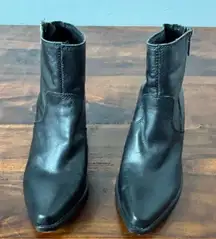 Lucky Brand Women's‎ Black Leather Ankle Booties Size 6.5