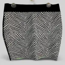 Opening Ceremony Black and White Zebra Patterned Mini Skirt Size Large Barney's