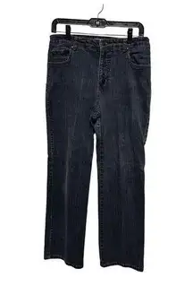 Kim Rogers Straight Jeans Women's 8P‎ 8 30x28 Blue Mid Rise Stretch DCB