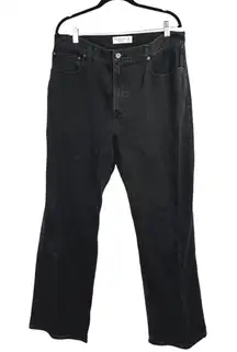 Abercrombie & Fitch 90's Relaxed Black High Rise Straight Leg Denim Jeans Sz 32