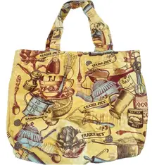 Victorian Kitchen Trader Joe's Reusable Canvas Shopping Bag Grocery Eco Chef Vtg