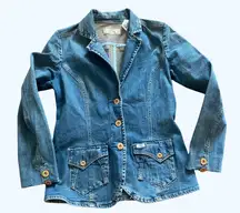 Vintage Levi Strauss Jean Jacket Denim Wash Copper Color Buttons Small